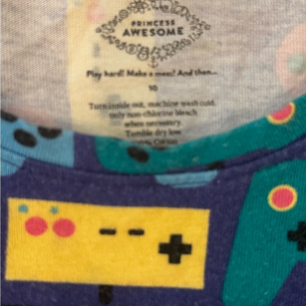 Colorful Princess Awesome Gamer Kids Dress - Picture 2 of 2